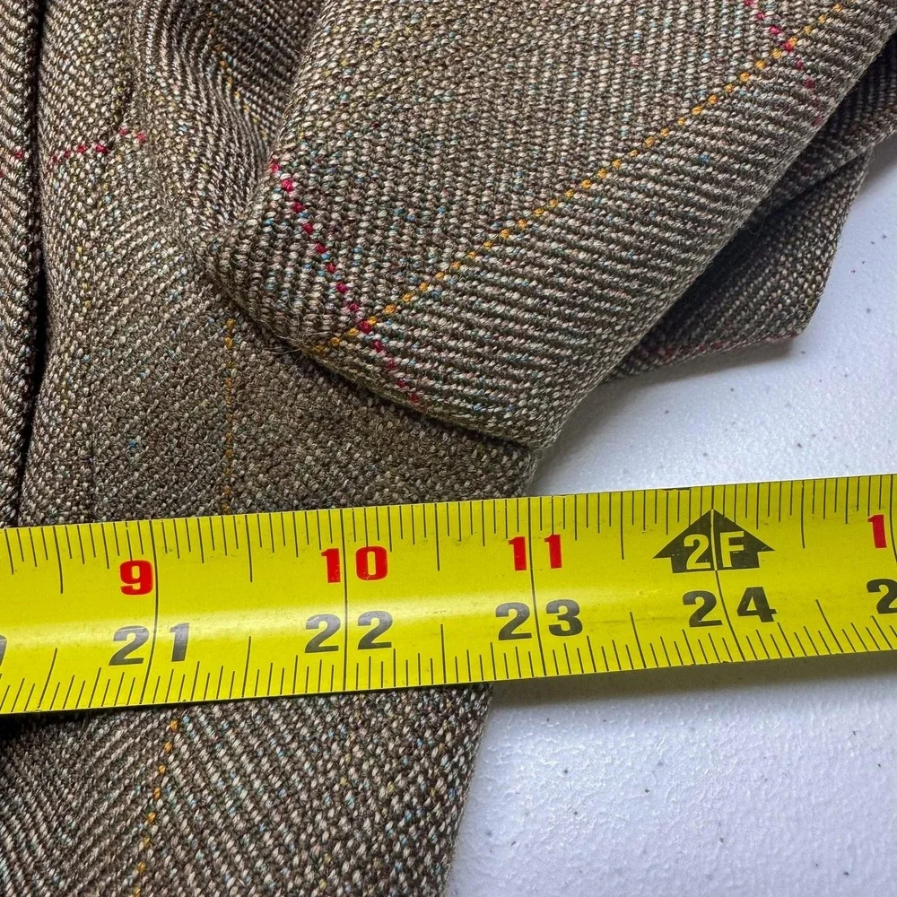 Magee Blazer Men 40 Brown Herringbone Tweed Wool Sport Coat Made Ireland Grandpa